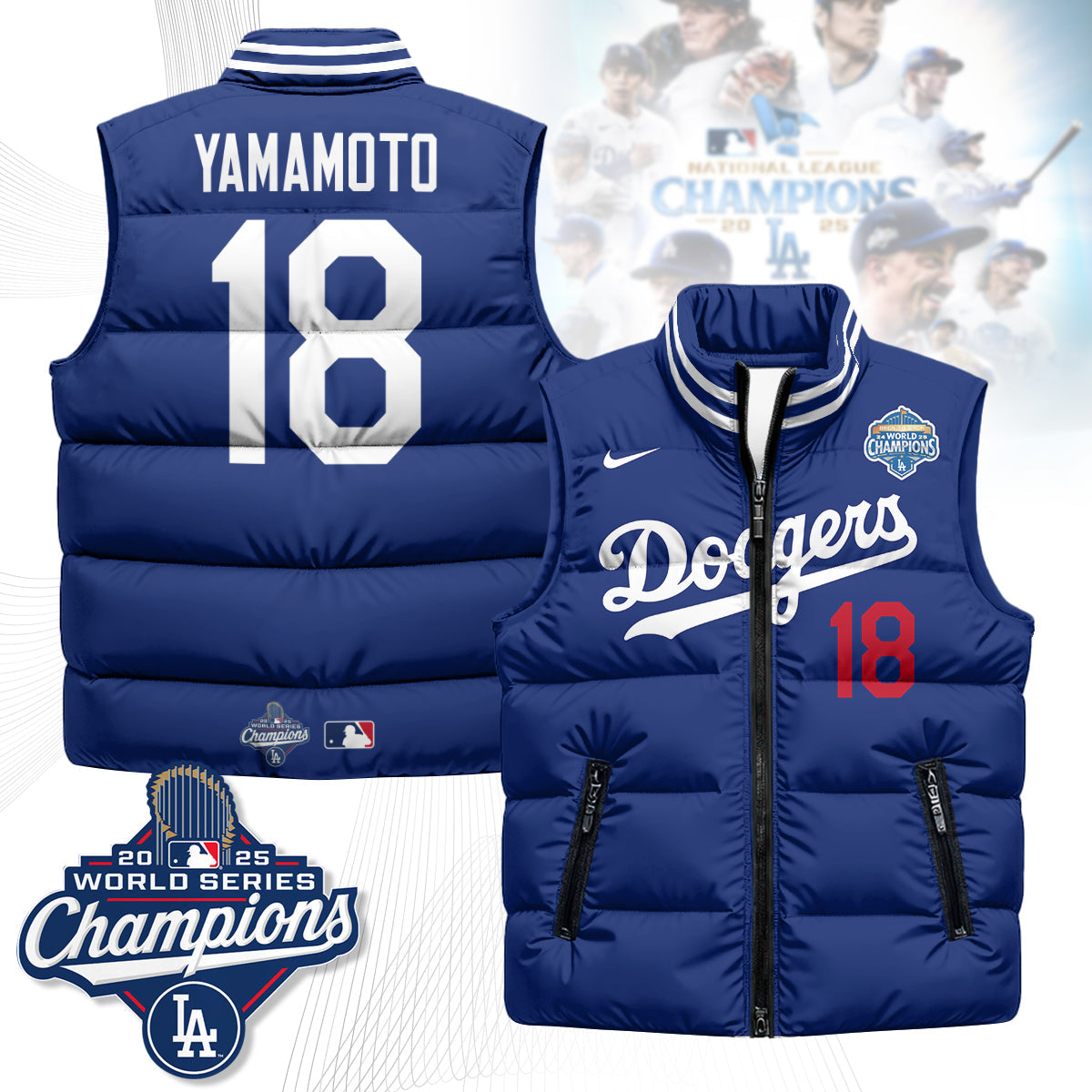 LAD 2025 Back To Back Champions Puffer Vest