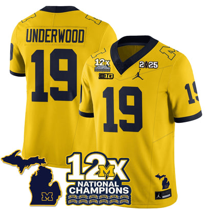 MICH 12x-Time National Champions Vapor Limited Football Jersey