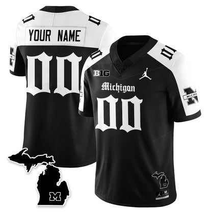 Custom MICH Gothic Vapor Limited Football Jersey
