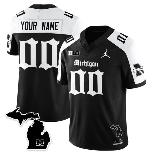 Custom MICH Gothic Vapor Limited Football Jersey