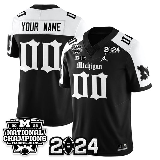 Custom MICH Gothic 2023 National Champions Vapor Limited Football Jersey