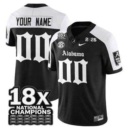 Custom BAMA 18x-Time National Champions Gothic Vapor Limited Jersey