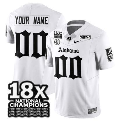 Custom BAMA 18x-Time National Champions Gothic Vapor Limited Jersey