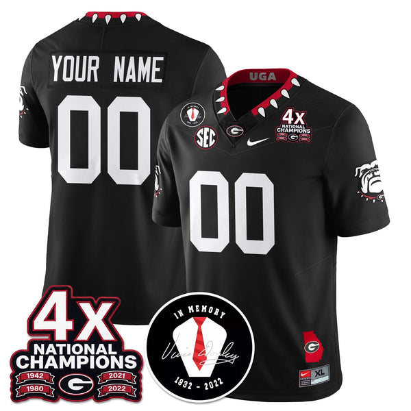 Custom UGA 4x-Time National Champions Vapor Limited Jersey