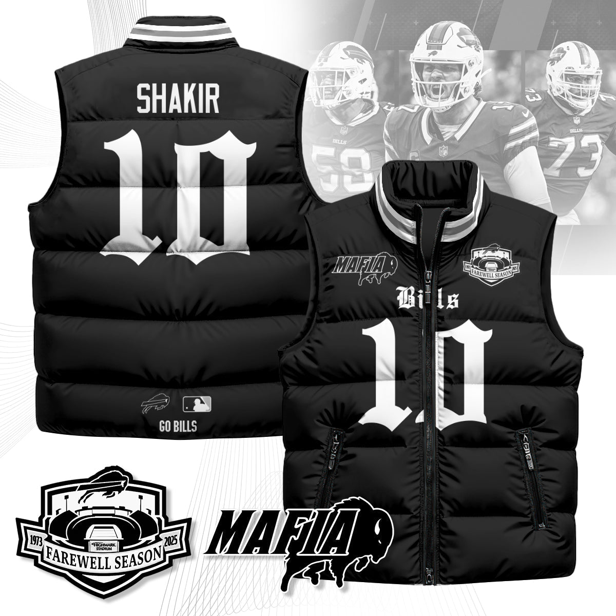 BUF Gothic Farewell Highmark Unisex Puffer Vest