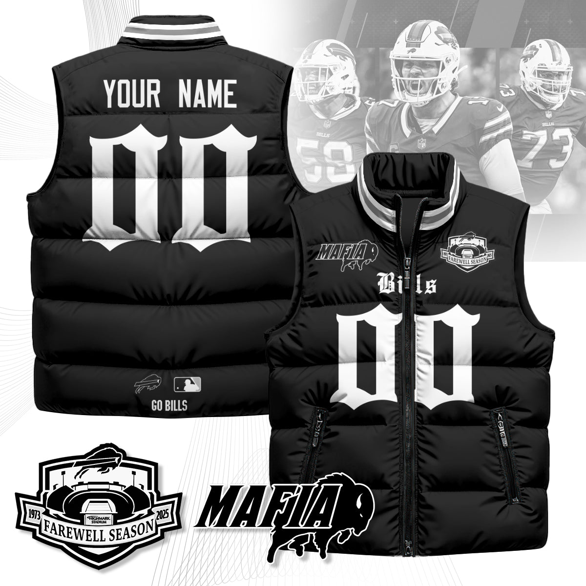 BUF Gothic Farewell Highmark Unisex Puffer Vest