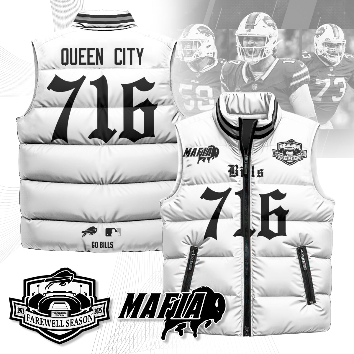 BUF Gothic Farewell Highmark Unisex Puffer Vest