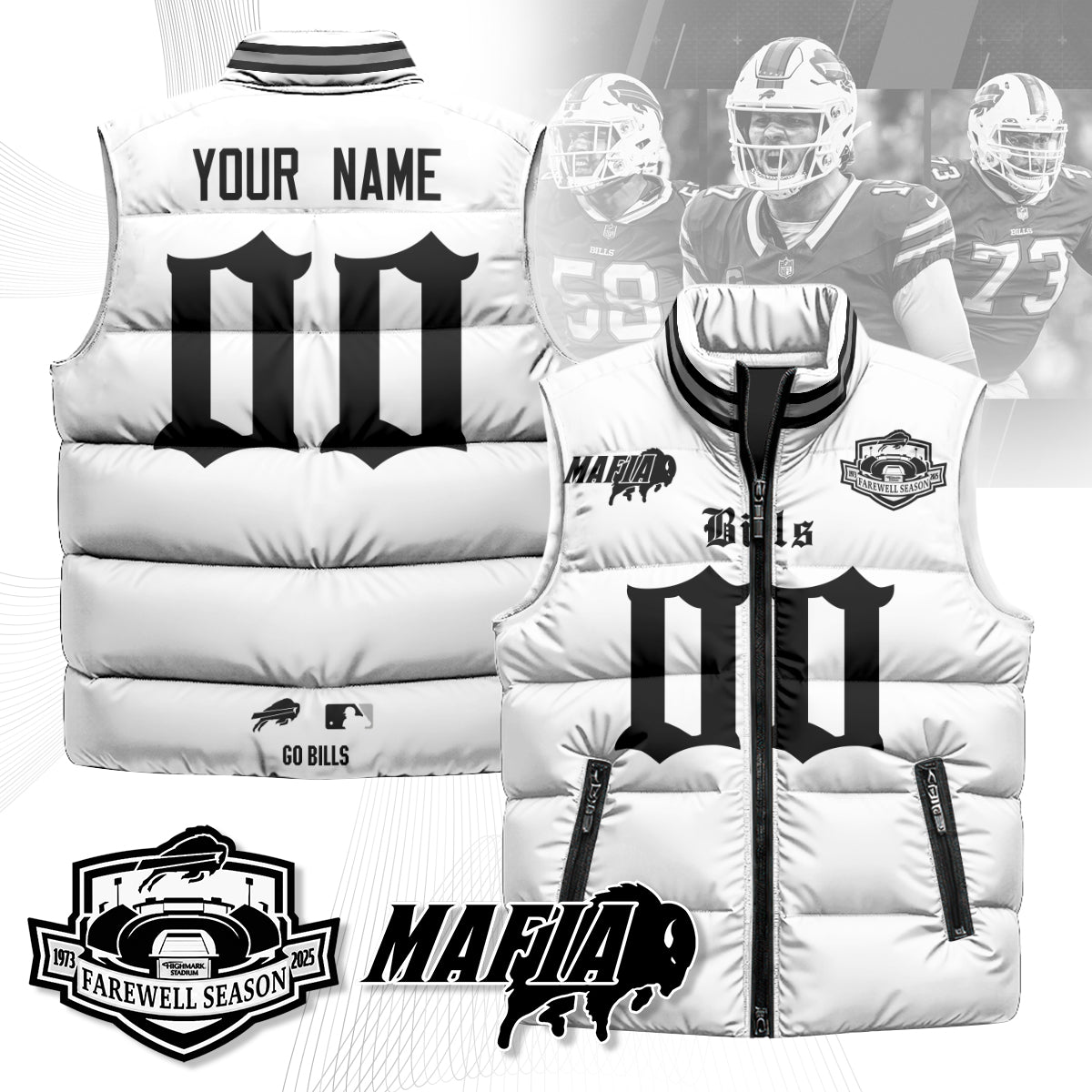 BUF Gothic Farewell Highmark Unisex Puffer Vest
