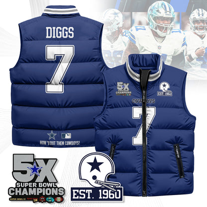 DAL 5-Time Champions Unisex Puffer Vest