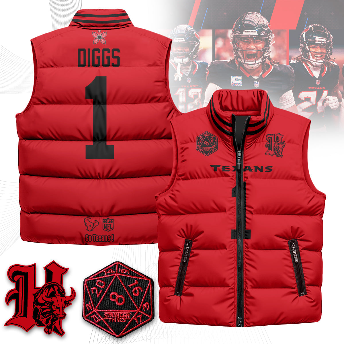 HOU 'Stranger Things Edition' Unisex Puffer Vest