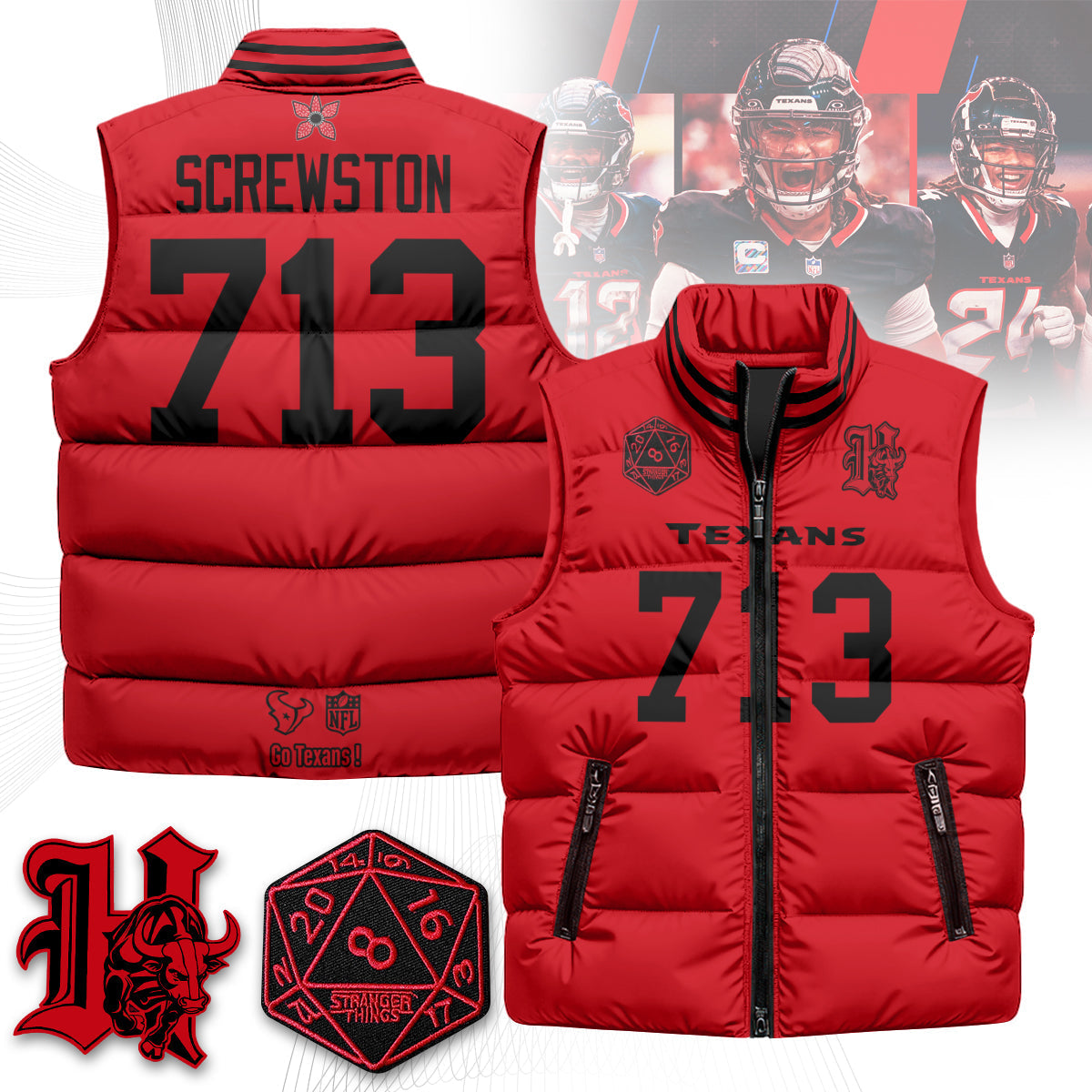 HOU 'Stranger Things Edition' Unisex Puffer Vest