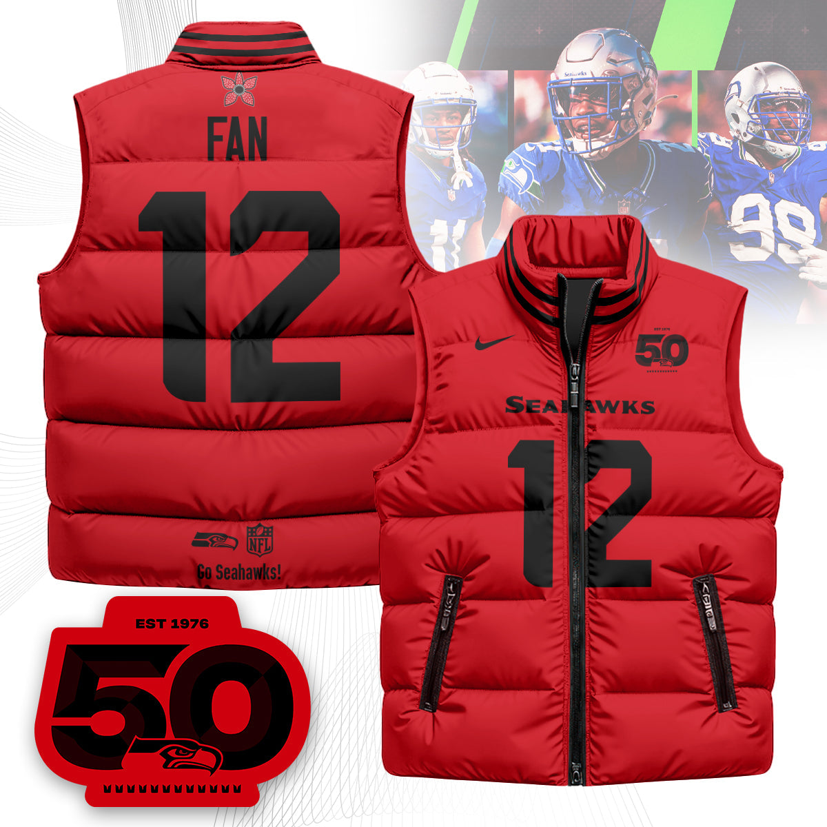 SEA 'Stranger Things Edition' Unisex Puffer Vest
