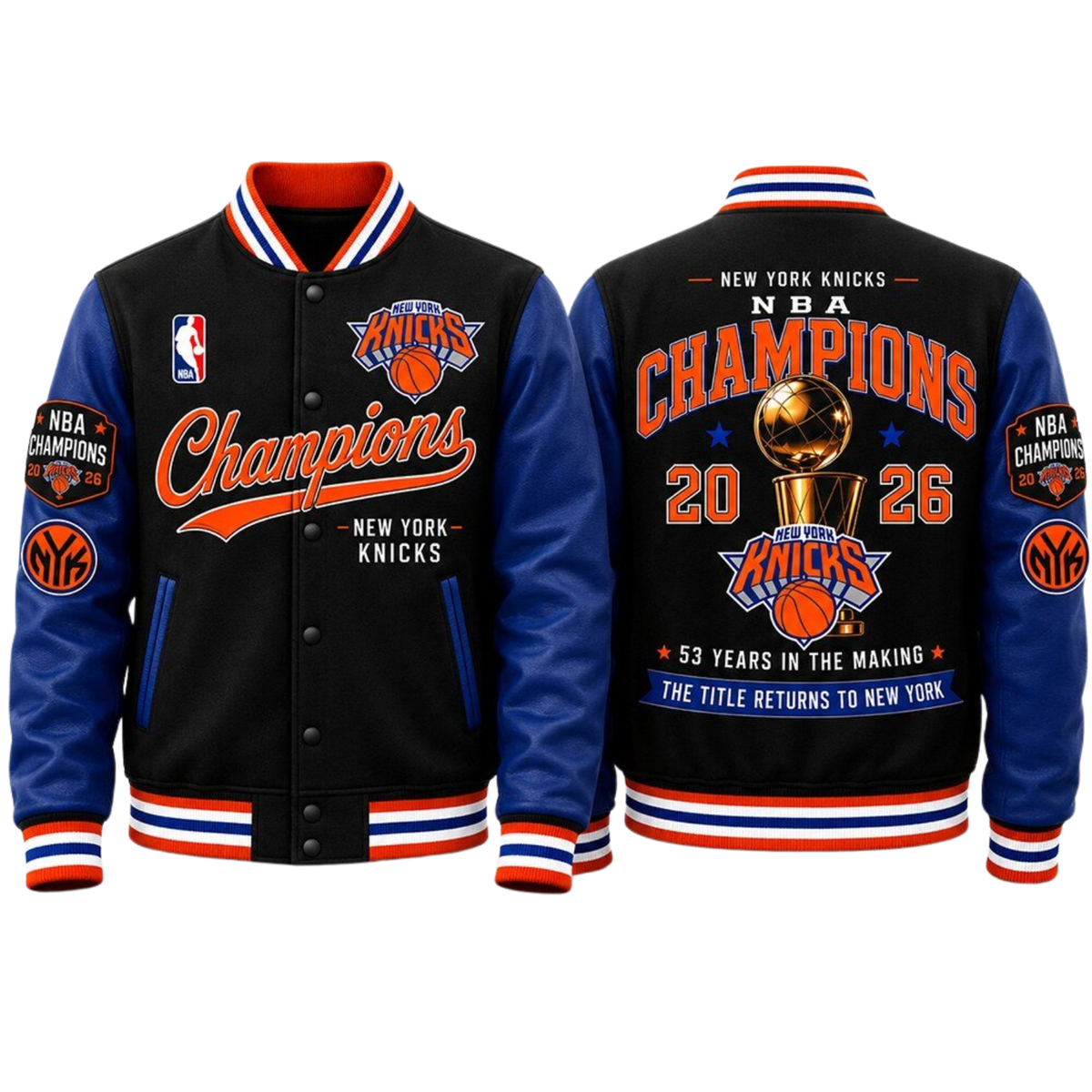NYK 2026 Basketball  Finals Champions Limited Edition Varsity Jacket - Printed