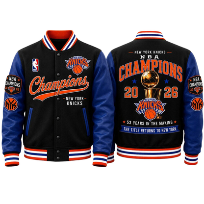 NYK 2026 Basketball  Finals Champions Limited Edition Varsity Jacket - Printed