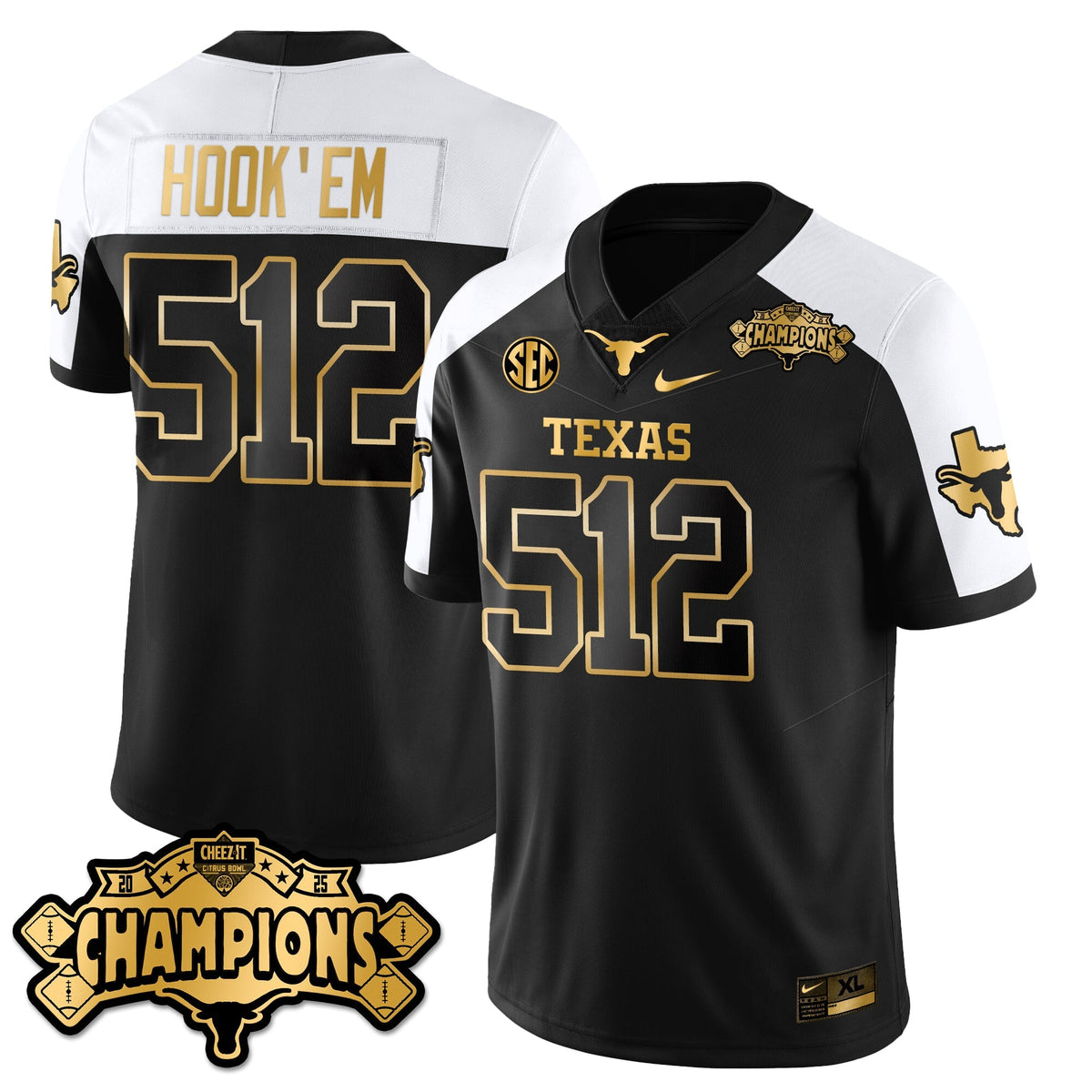 TEX Football Vapor Limited Gold Jersey - Citrus Bowl Champions