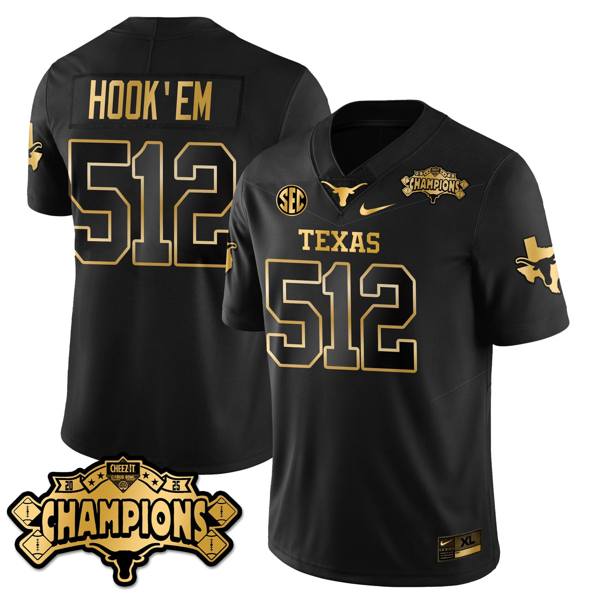 TEX Football Vapor Limited Gold Jersey - Citrus Bowl Champions