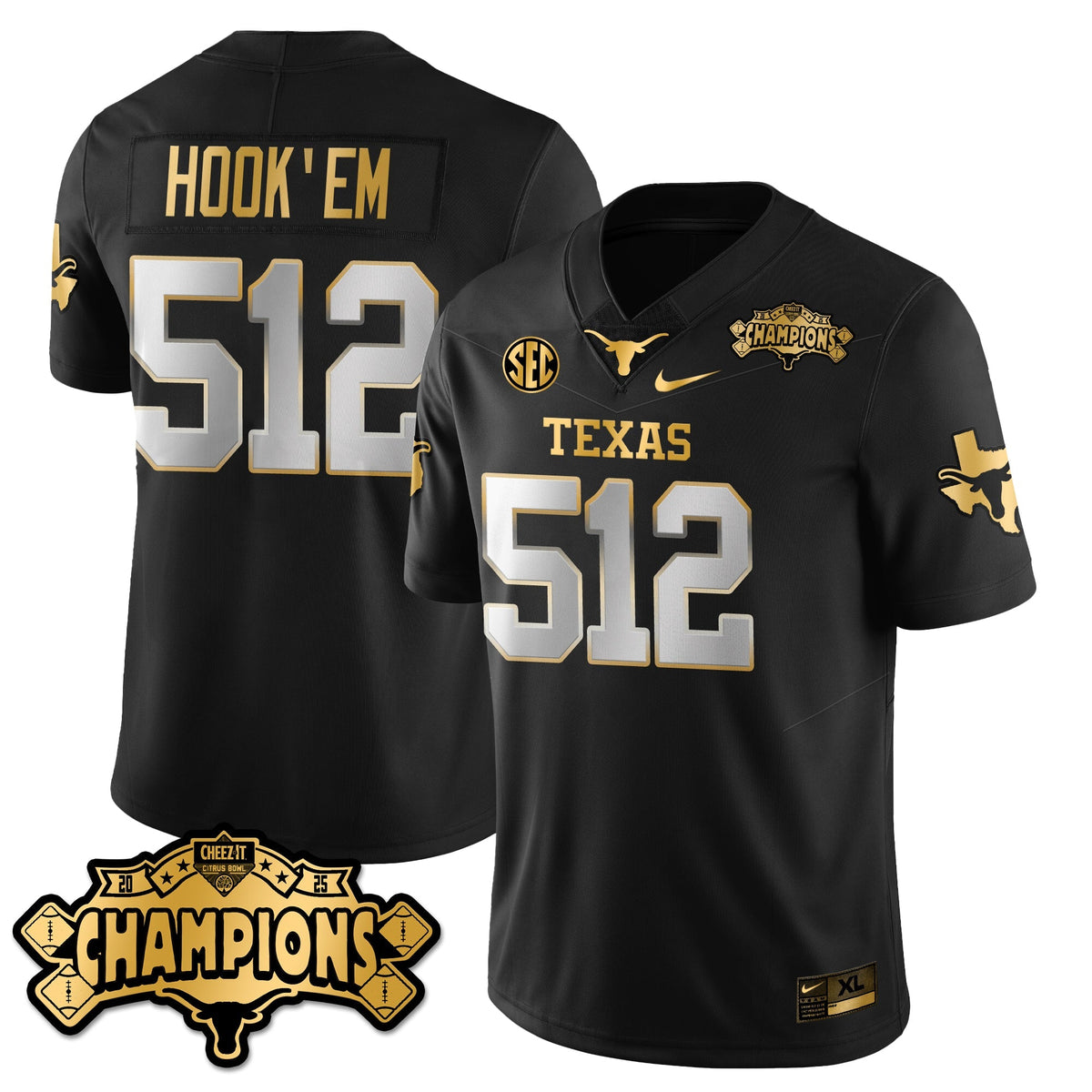 TEX Football Vapor Limited Gold Jersey - Citrus Bowl Champions