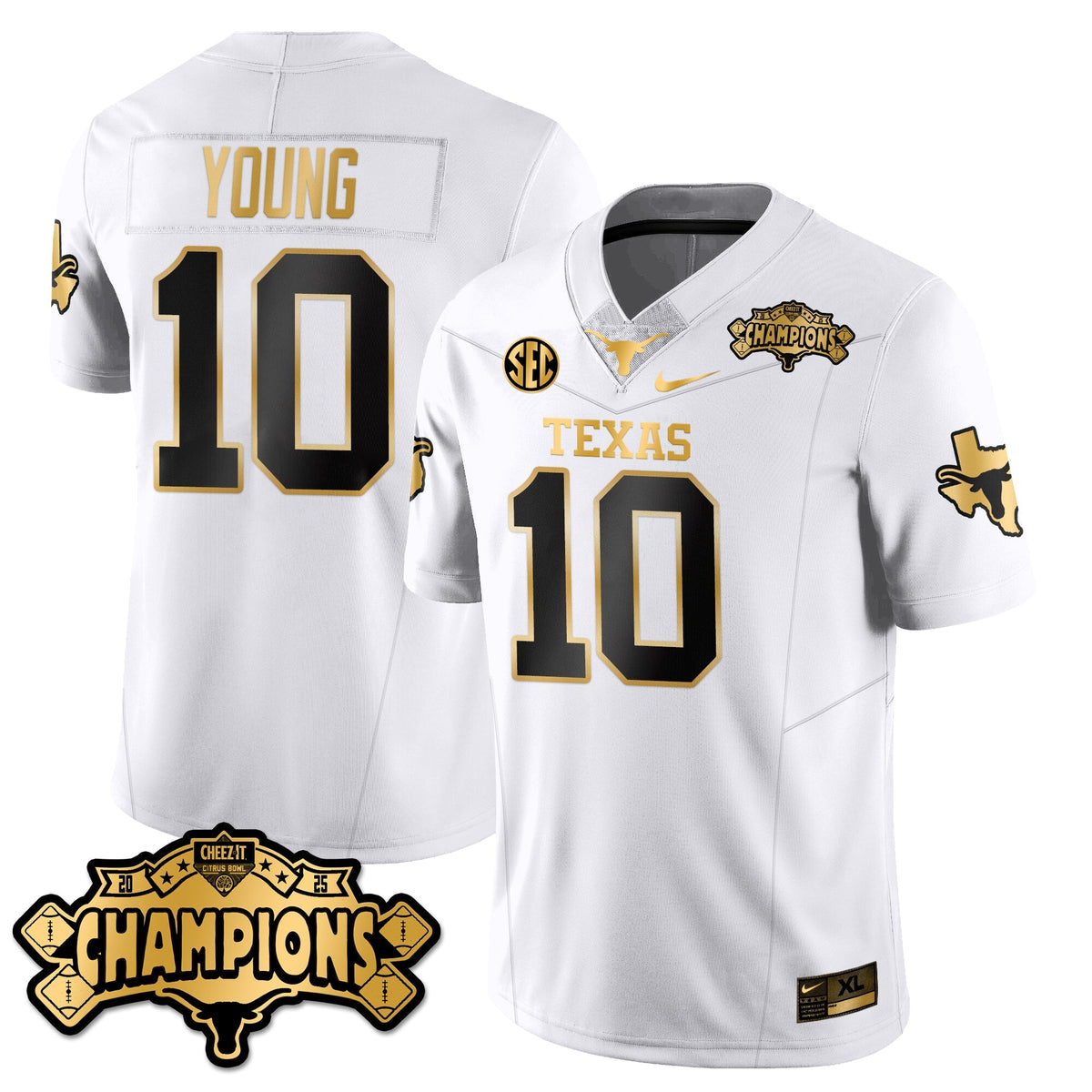 TEX Football Vapor Limited Gold Jersey - Citrus Bowl Champions