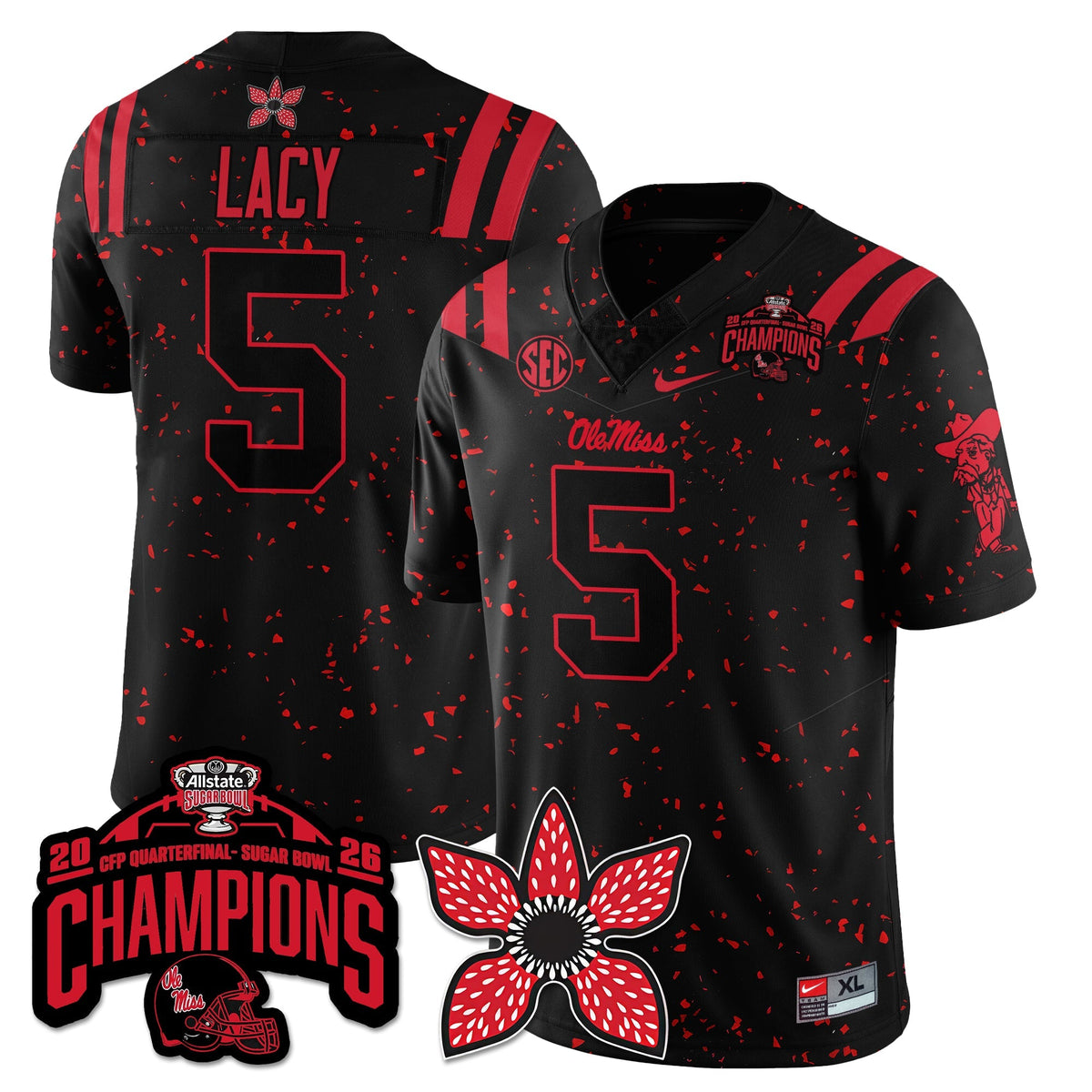 OMB Football Stranger Things Vapor Limited Jersey - Allstate Sugar Bowl Champions