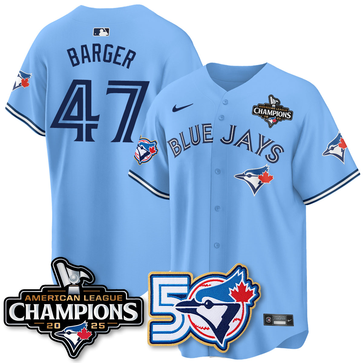 TOR 2025 American League Champions Vapor Limited Jersey - 50th Season - Stitched