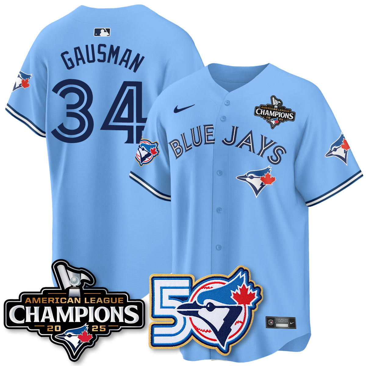 TOR 2025 American League Champions Vapor Limited Jersey - 50th Season - Stitched