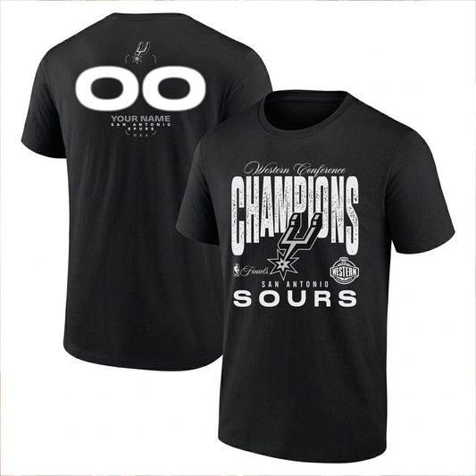 SAS 2026 Basketball  Western Conference Champions Custom Printed T-Shirt