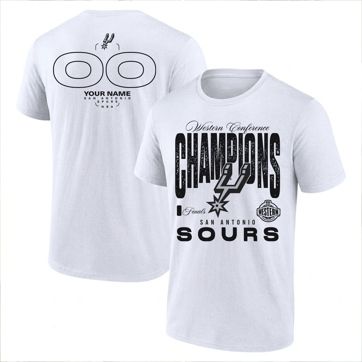 SAS 2026 Basketball  Western Conference Champions Custom Printed T-Shirt