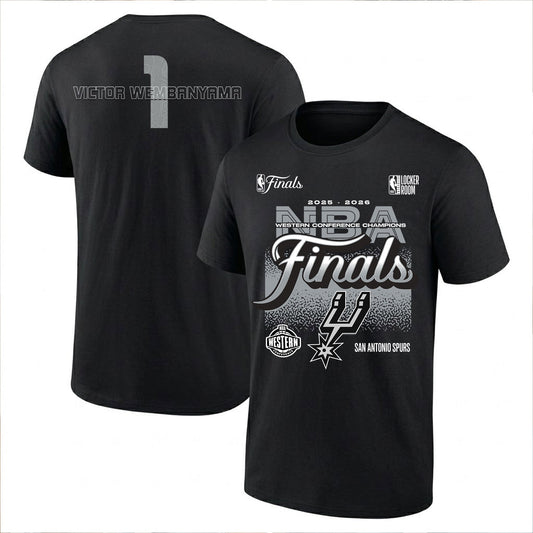 SAS 2026 Basketball  Western Conference Champions Printed T-Shirt V3