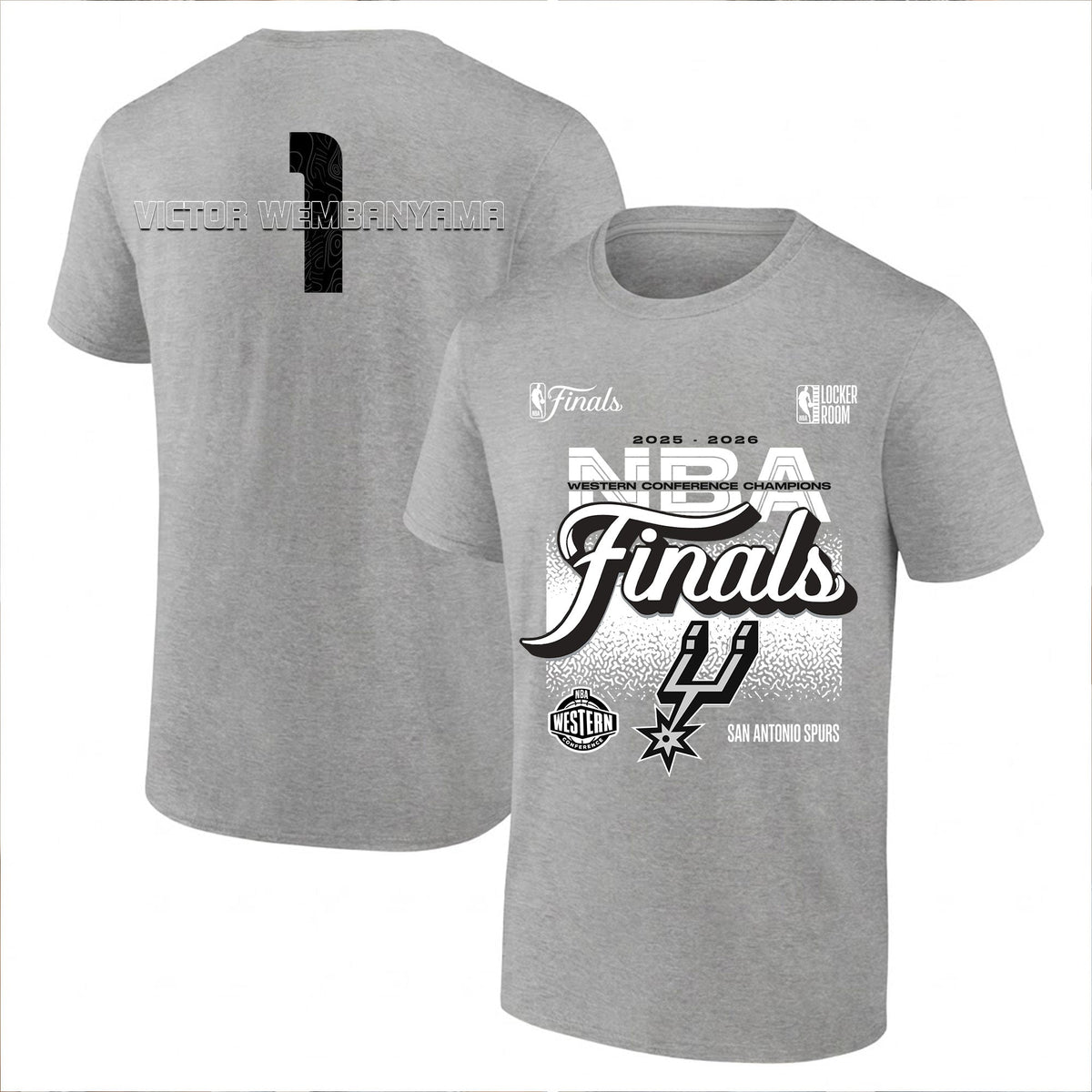 SAS 2026 Basketball  Western Conference Champions Printed T-Shirt V3