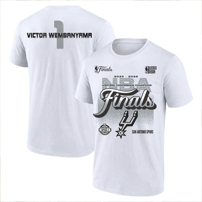 SAS 2026 Basketball  Western Conference Champions Printed T-Shirt V3
