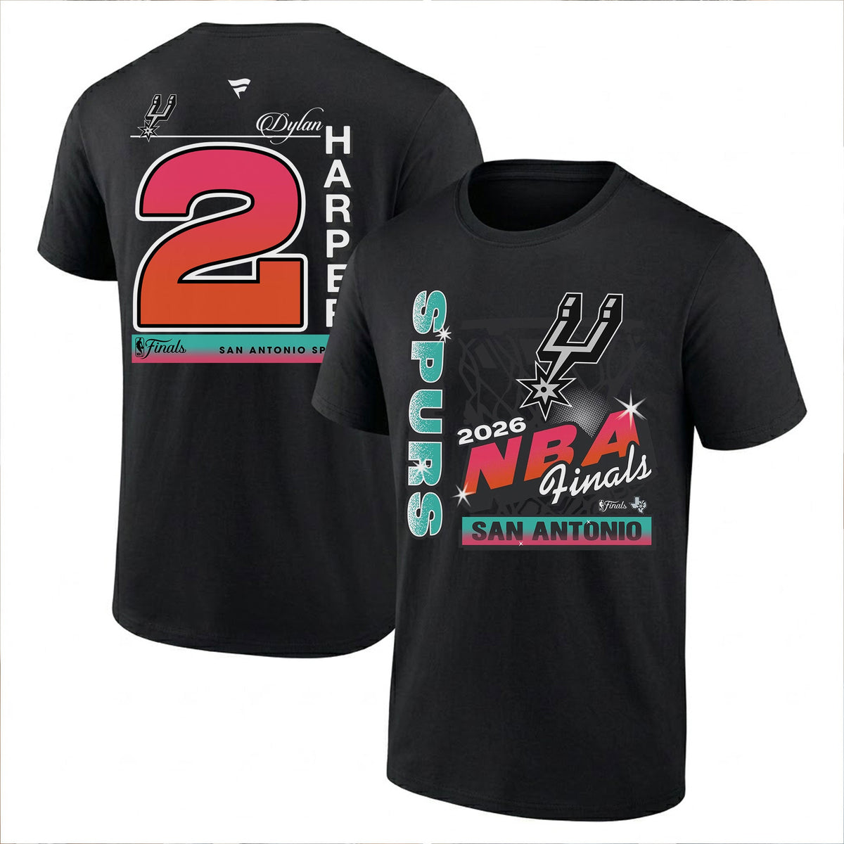 SAS 2026 Basketball  Western Conference Champions Printed T-Shirt V2