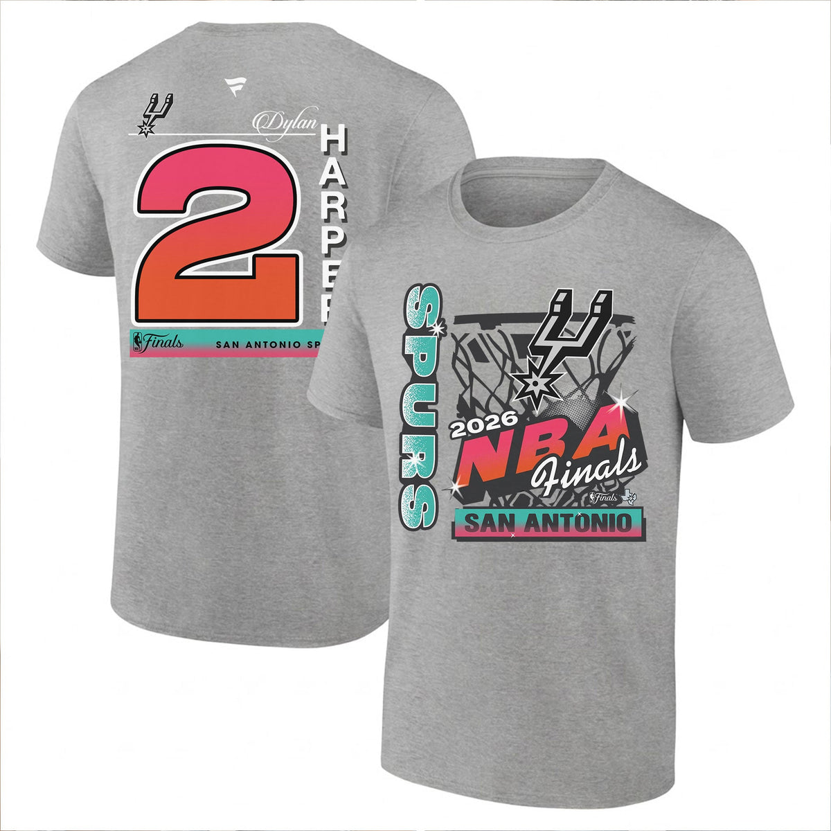 SAS 2026 Basketball  Western Conference Champions Printed T-Shirt V2