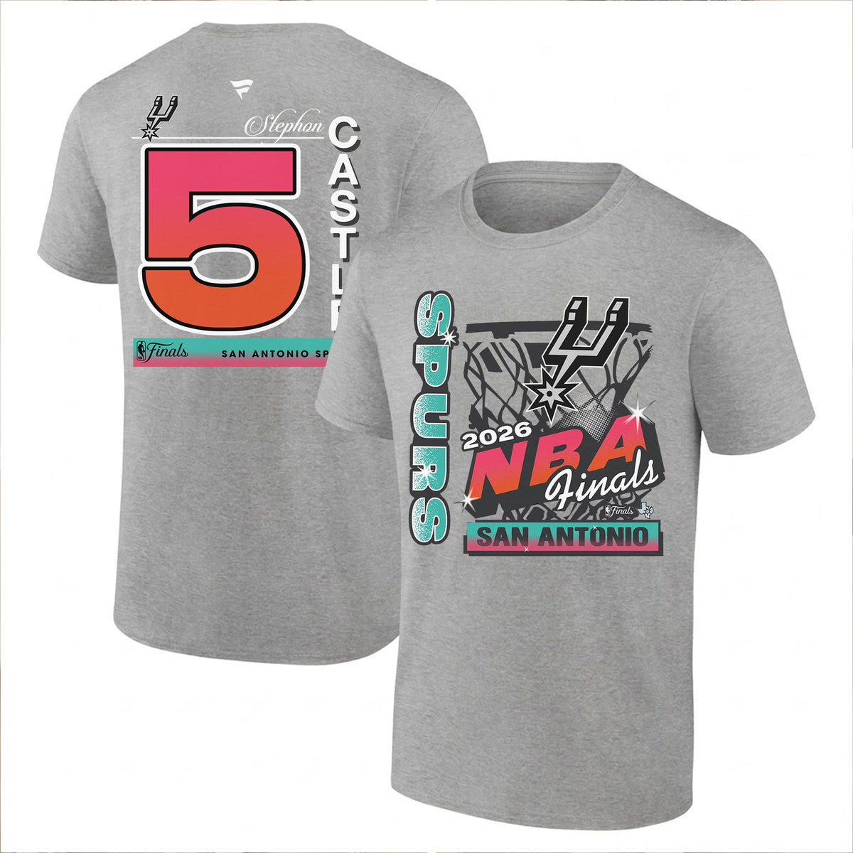 SAS 2026 Basketball  Western Conference Champions Printed T-Shirt V2