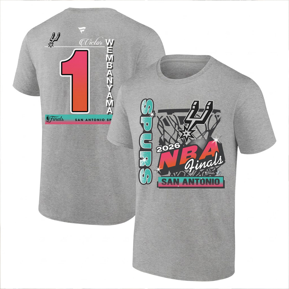 SAS 2026 Basketball  Western Conference Champions Printed T-Shirt V2