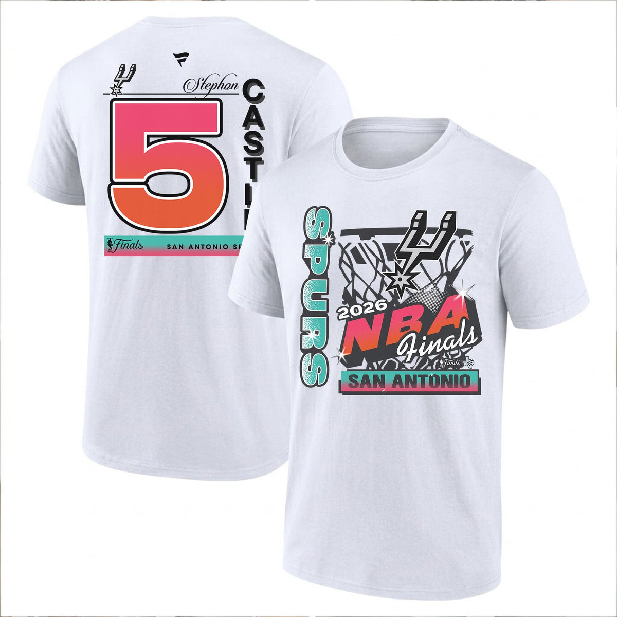 SAS 2026 Basketball  Western Conference Champions Printed T-Shirt V2
