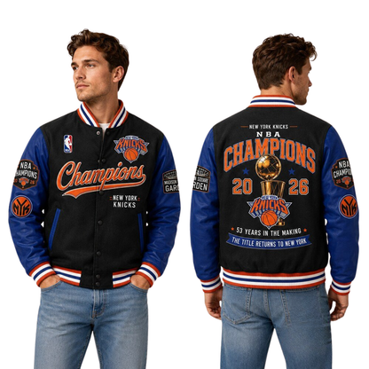 NYK 2026 Basketball  Finals Champions Limited Edition Varsity Jacket - Printed
