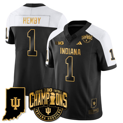 IND Vapor Limited Football Gold Jersey - Big 10 Champions - Stitched