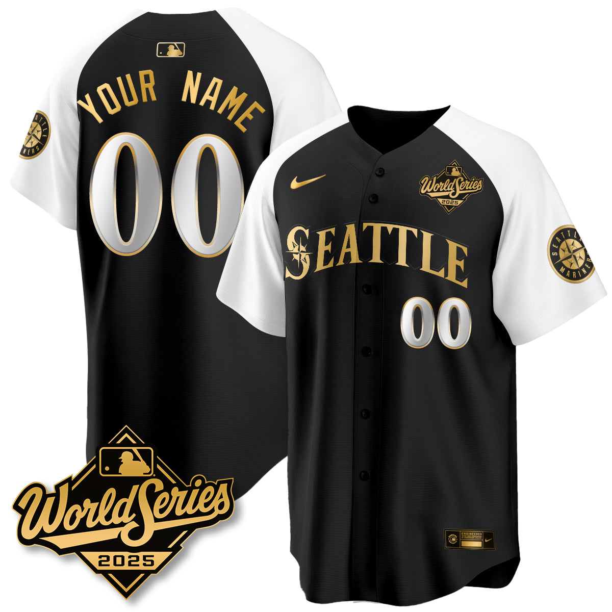SEA 2025 World Series Gold Custom Jersey - Stitched