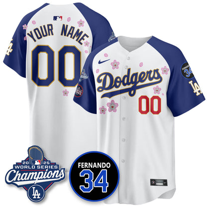 LAD Tokyo 2025 World Series Champions Custom Jersey - Stitched