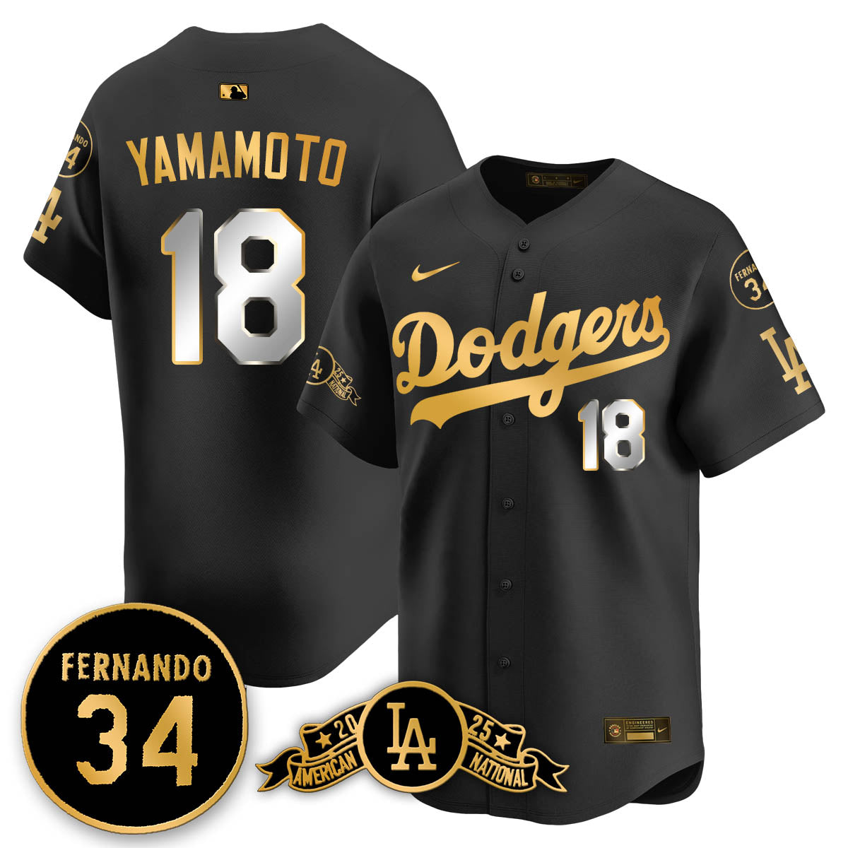 LAD 2025 National League Champions Jersey - Stitched