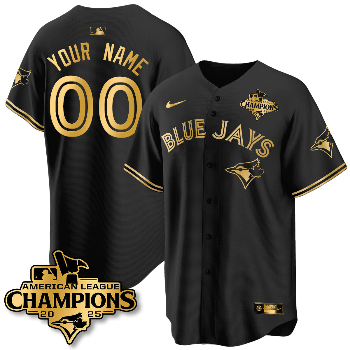 TOR 2025 American League Champions Custom Jersey - Stitched