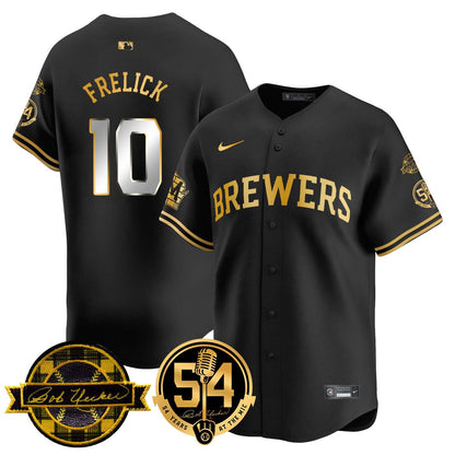 MB Jersey - Bob Uecker, 54 Seasons for Brewers Jersey - Stitched