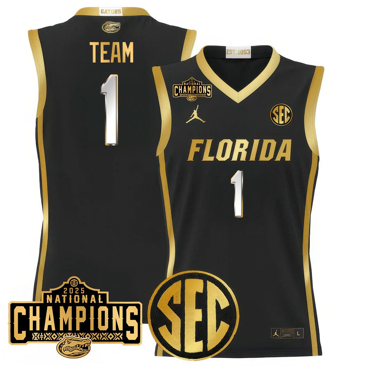 FG 2025 National Champions Basketball Jersey - Stitched