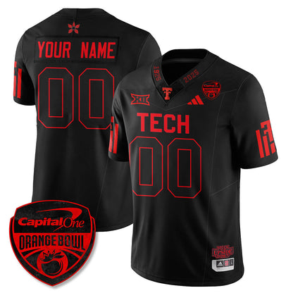 Custom TTU Stranger Things Vapor Limited Football Jersey - Orange Bowl - Stitched