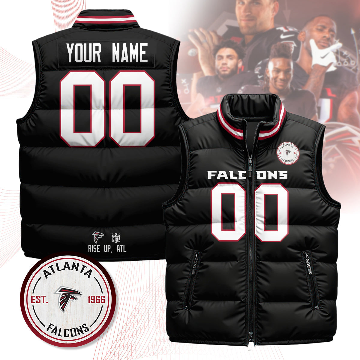 Personalized AF Unisex Puffer Vest