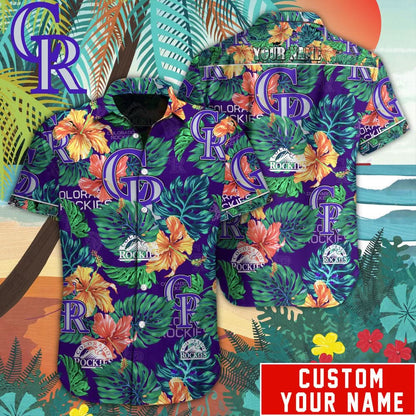 Colorado Rockies Special Hawaiian Design Button Shirt V2304 - The Lucky Shops