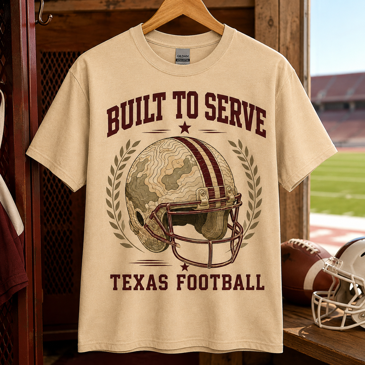 Built to Serve Texas Football T-Shirt