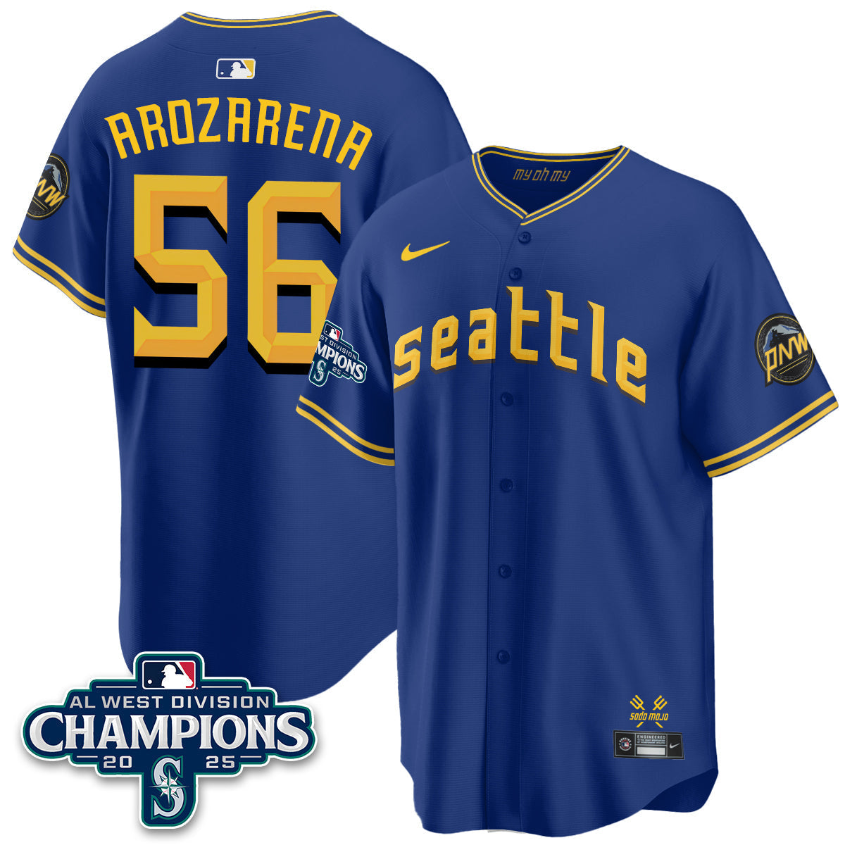 SM 2025 AL West Division Champions Jersey - Stitched