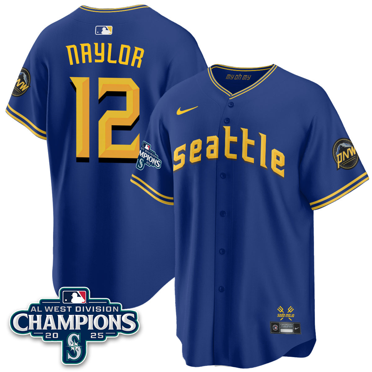 SM 2025 AL West Division Champions Jersey - Stitched