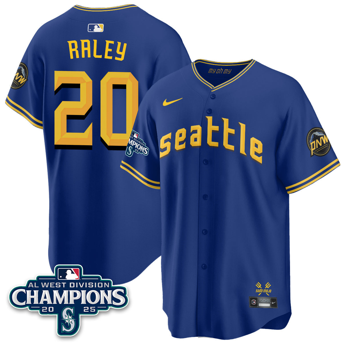 SM 2025 AL West Division Champions Jersey - Stitched
